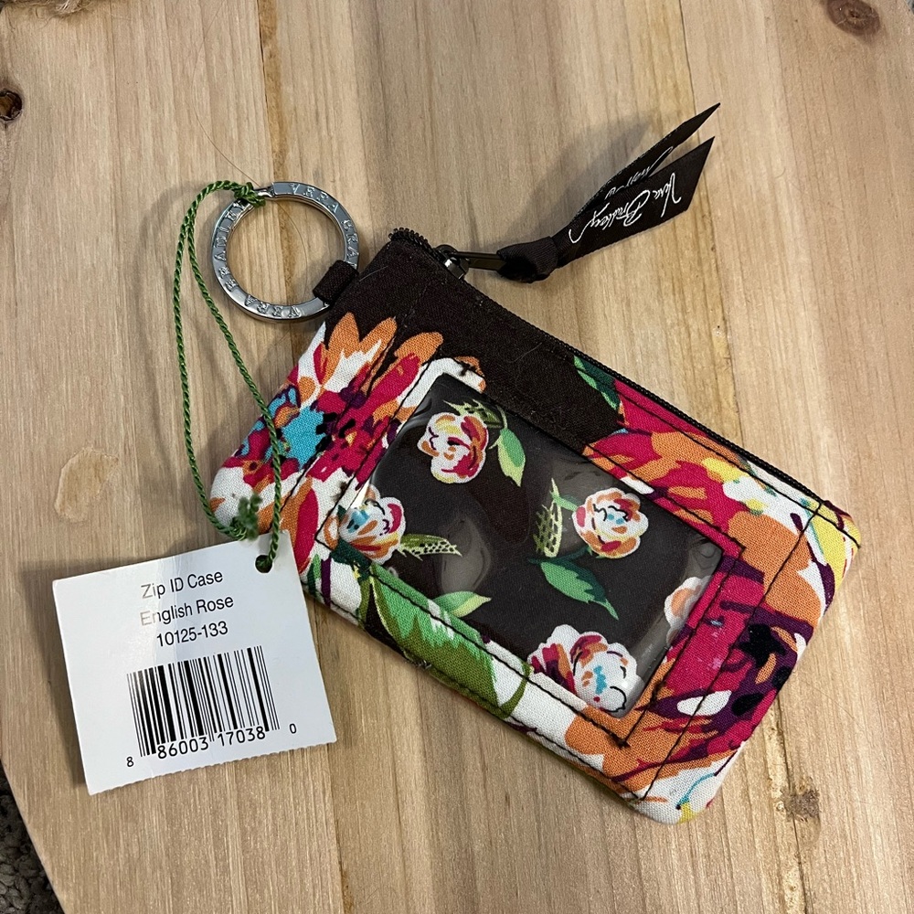 Vera Bradley English Rose Zip ID Case